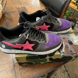 New Bapesta size 12 bapes purple pink grey
